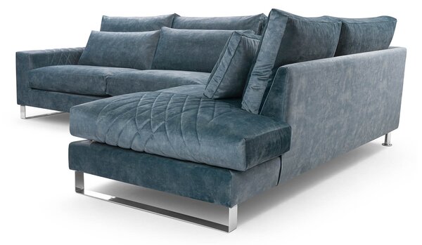 Rohová sedací souprava Cristal (šedá) (L). Akce -21%