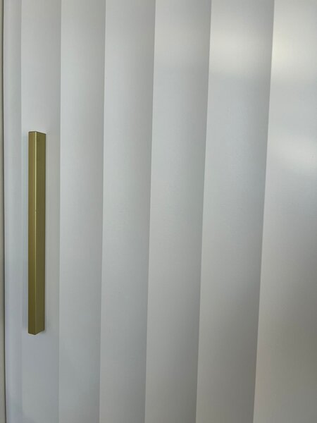 Šatní skříň se zrcadlem 250 cm Riana Wa 2 250 (bílá)