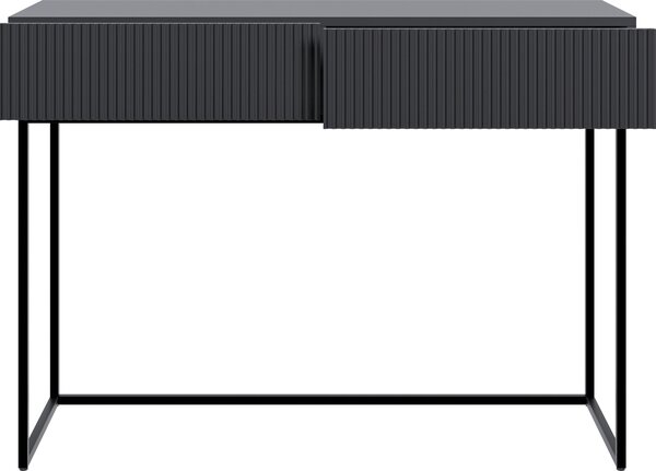 Selsey Veldio - toaletní stolek se zásuvkami, černý s kovovým rámem, 110 cm