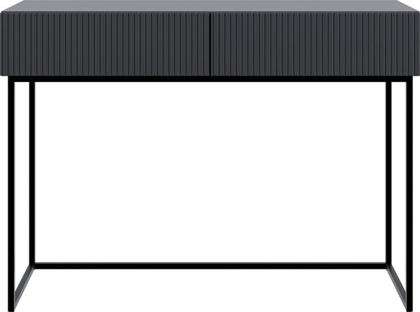 Selsey Veldio - toaletní stolek se zásuvkami, černý s kovovým rámem, 110 cm