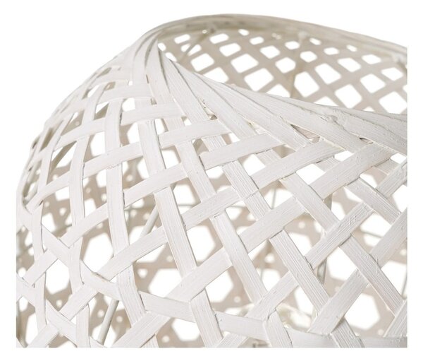 Bílá bambusová stolní lampa s bambusovým stínidlem (výška 23 cm) – Casa Selección