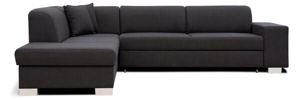 Rohová sedací souprava Dan (černá) (L). Akce -20%