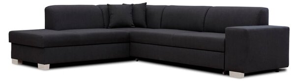 Rohová sedací souprava Dan (černá) (P). Akce -20%