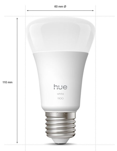 Hue W 1100 smart žárovka A60 E27, 9,5W, 1100lm, teplá bílá