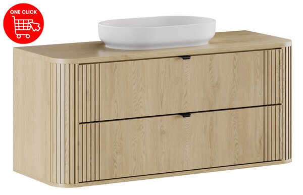Comad Koupelnová skříňka s deskovým umyvadlem SET-OVC B CREMONA 120 dub cremona