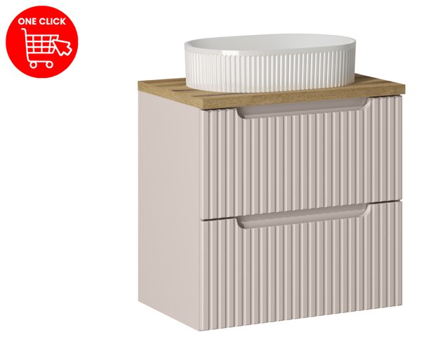 Comad Koupelnová skříňka s deskovým umyvadlem SET-NOC B OAK 60 kašmír/dub coast evoke