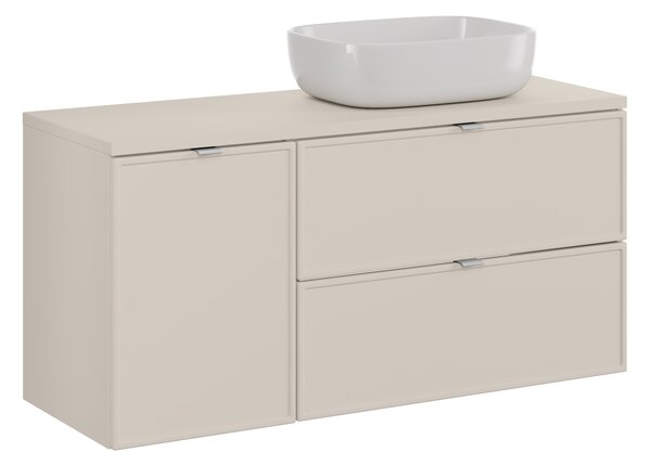 Comad Koupelnová skříňka s deskovým umyvadlem Bella Cashmere 120 cm - kašmír