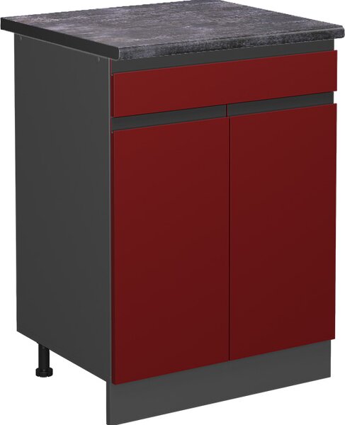 Spodní skříňka kuchyňské linky Vicco R-Line Červená 60 cm , AP Anthracite, Model 46010