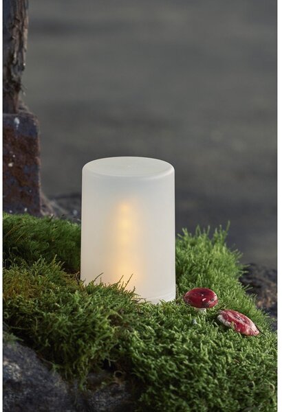 Bílá LED světelná dekorace Star Trading Flame Candle, výška 14,5 cm