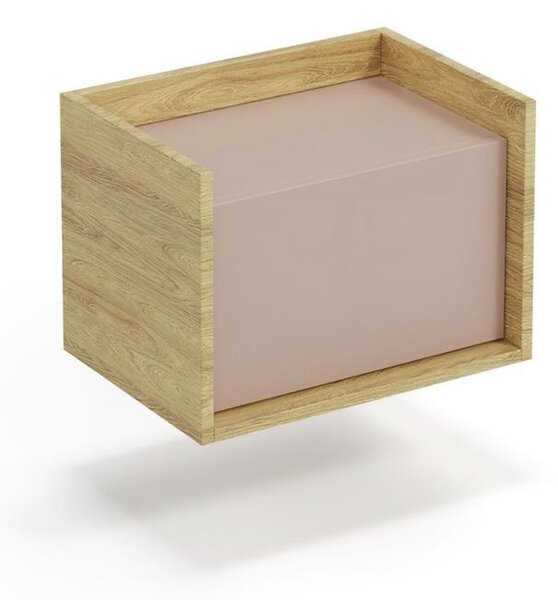 Skříňka Mozelle 1D2 (hikor + růžová)