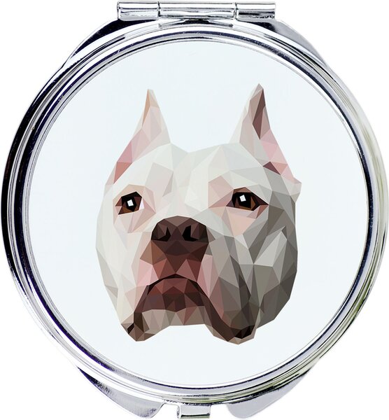 Pit Bull, American Pit Bull Terrier, Pitbull, APBT – Zrcadlo značky Art-Dog s fotografií a geometrickým vzorem