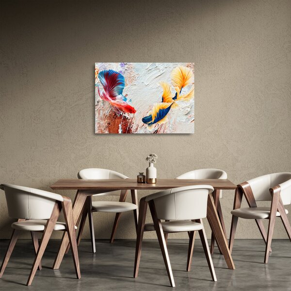 Skleněný obraz - Ryby bojovnice (70x50 cm)