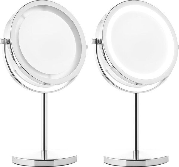 Mucola koupelnové zrcadlo make-up zrcadlo 10x kosmetické zrcadlo LED make-up zrcadlo zrcadlo na holení osvětlení koupelnové zrcadlo stojící zrcadlo