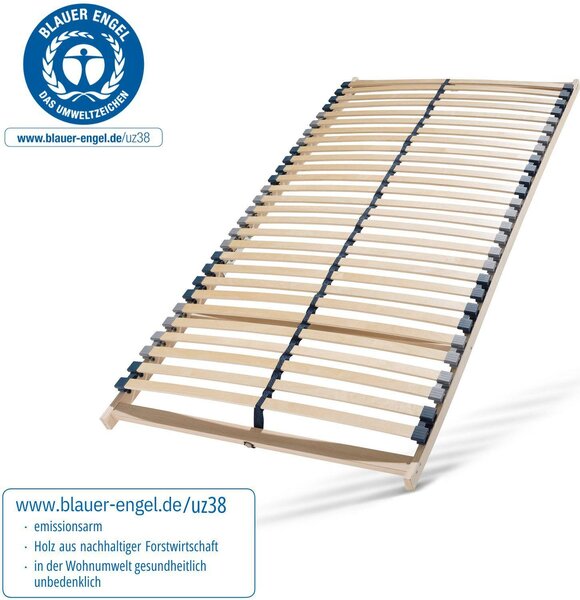 Lamelový rošt 70x200, lamelový rošt z bukového dřeva, 7 komfortních zón, 28 lamel, lamelový rošt GERMANY, lamelový rošt je samosestavitelný, nosnost do 150 kg
