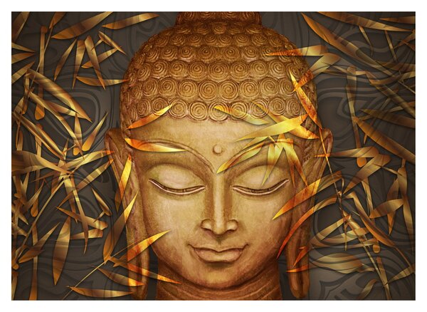 Skleněný obraz - Zlatý Buddha (70x50 cm)