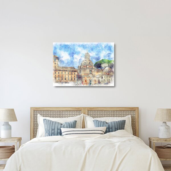 Skleněný obraz - Kostel Santa Maria di Loreto, Řím, Itálie (70x50 cm)