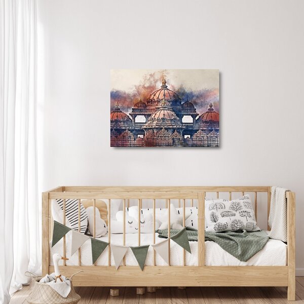 Skleněný obraz - Akshardham, Nové Dilií, Indie (70x50 cm)
