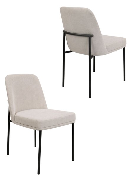 Jídelní židle Zafiro Black, béžová (S2440)