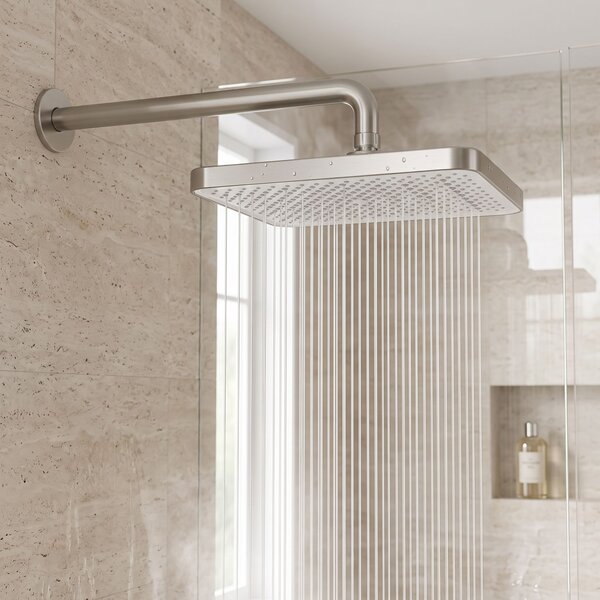 Rea Rea, obdélníková dešťová sprcha 380x210 mm, JS-032, broušená ocel, REA-P0394