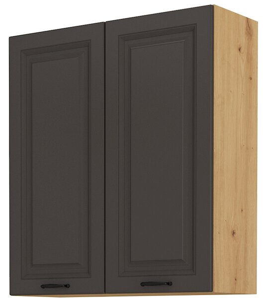 Horní kuchyňská skříňka Sheila 80 G 90 2F (dub artisan + grafit)