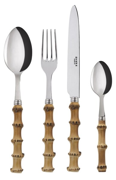4-dílná sada příborů Bistrot Brillant – Panda / Bamboo Light