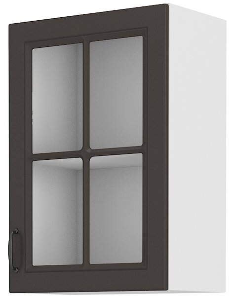 Horní kuchyňská skříňka Sheila 40 GS 72 1F (bílá + grafit)