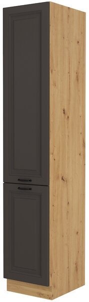 Potravinová kuchyňská skříňka Sheila 40 DK 210 2F (dub artisan + grafit)