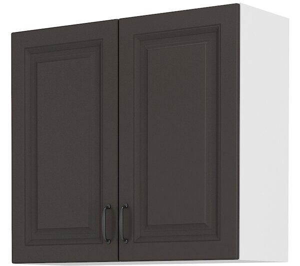 Horní kuchyňská skříňka Sheila 80 G 72 2F (bílá + grafit)
