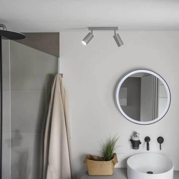Brilagi - Koupelnové bodové svítidlo SELE 2xGU10/30W/230V IP44 stříbrná