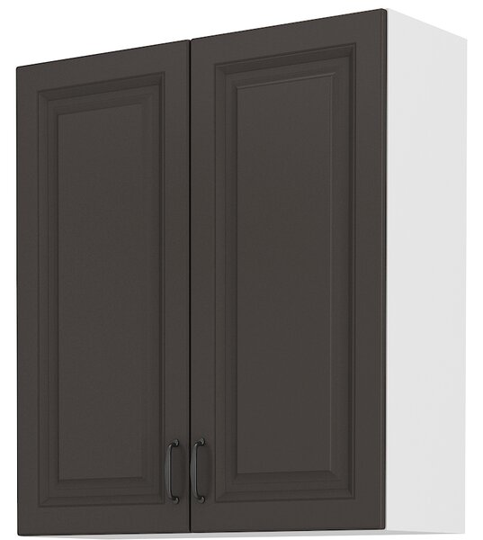 Horní kuchyňská skříňka Sheila 80 G 90 2F (bílá + grafit)