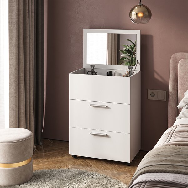 Toaletní stolek Vicco Hanna Bílá 65.8 cm se 2 zásuvkami, Model 41510