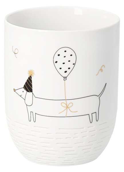 Porcelánový hrnek Dachshund Ballon