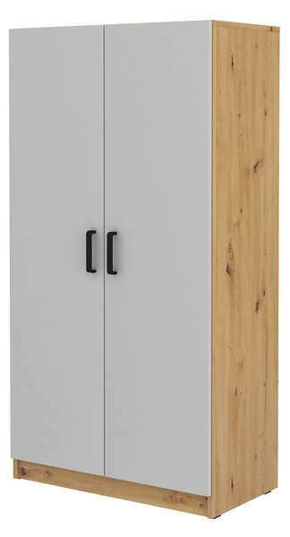 Šatní skříň Mantela 108 (dub artisan + světle šedá)
