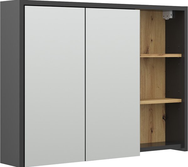 Koupelnová zrcadlová skříňka Vicco Viola Řemeslný dub 100 x 75 cm, Model 40153