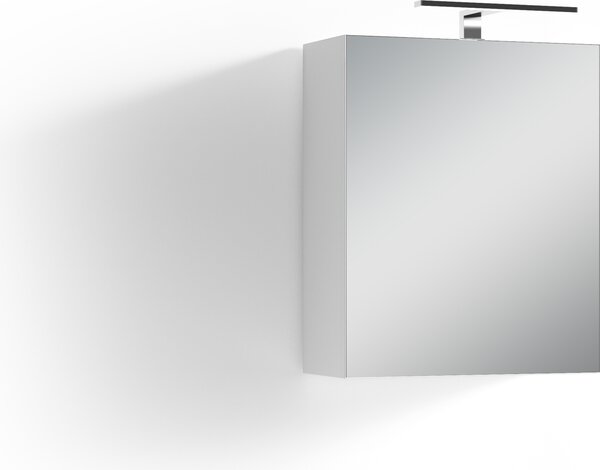 ByLIVING Zrcadlová skříňka Spree, šířka 50 cm, s LED osvětlením, s vypínačem a zásuvkou, koupelnová skříňka se zrcadlovými dvířky