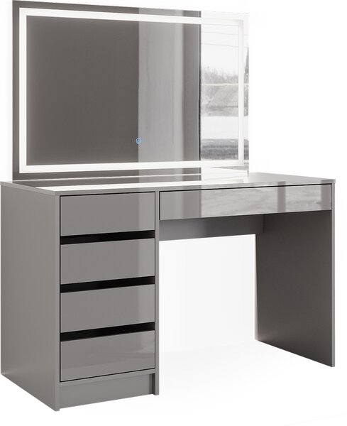 Toaletní stolek Vicco Sherry Šedá 120 cm se zrcadlem LED, Model 38788