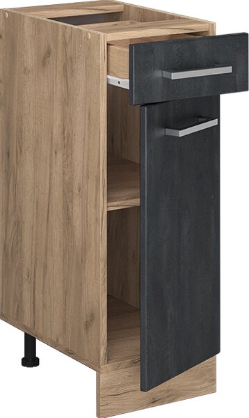 Spodní skříňka kuchyňské linky Vicco R-Line Černý beton 30 cm bez pracovní desky, Model 47544