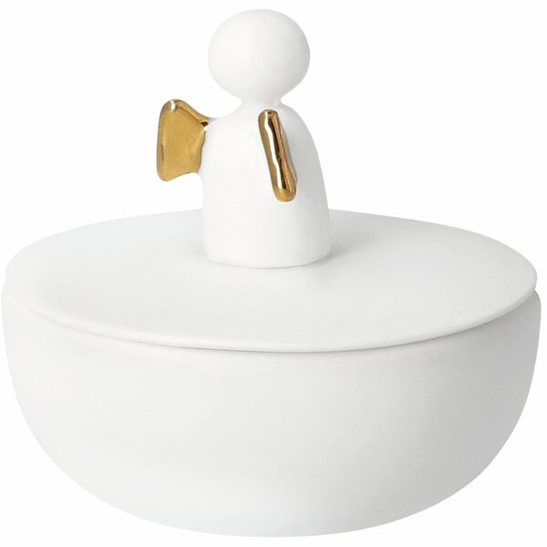 Porcelánová úložná dózička Angel