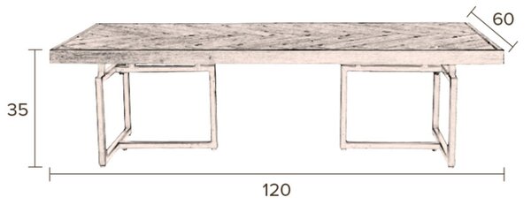 Dubový konferenční stolek DUTCHBONE Class 120 x 60 cm