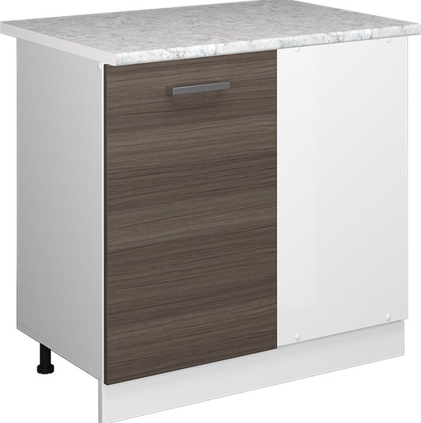 Rohová skříňka Vicco R-Line Ušlechtilá šedá 86 cm s pracovní deskou, Model 37754