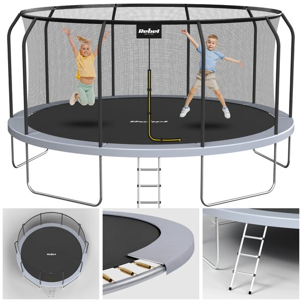 Trampolína se sítí Rebel 3,8 cm FT 15 (457-465 cm) žebříček