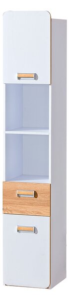 Regál Lavendon L3 (dub nash + bilá). Akce -10%
