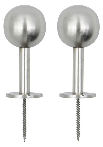 Kovový věšák Ball Silver Finish – set 2 Ks