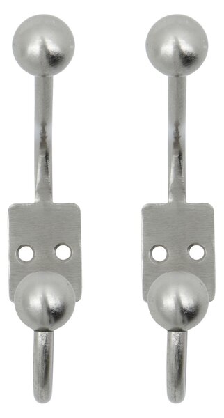 Kovový háček Ball Silver Finish – set 2 ks