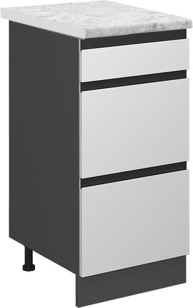 Spodní skříňka kuchyňské linky Vicco R-Line Bílá 40 cm PD Mramor, Model 46179