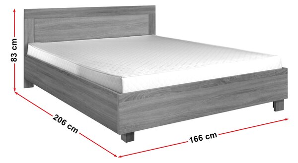 Manželská postel 160 cm Camber C22 (bílá) (s roštem)