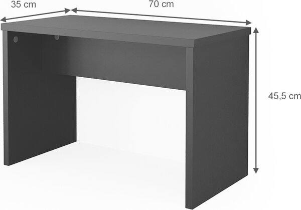 Lavice Vicco Černá 70 cm pro toaletní stolek, Model 28641