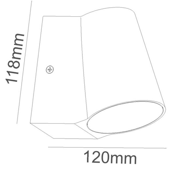 ACA Lighting LED COB venkovní nástěnné svítidlo 6W 400LM 100d 230V AC 3.000K tmavá šedá CRI80 IP54 30.000hod LG0509G