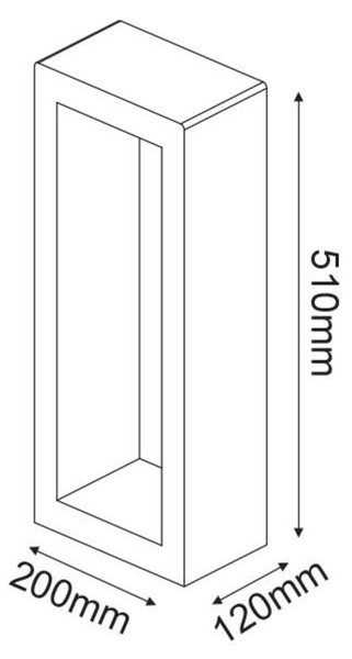 ACA Lighting LED COB stojací lampa 5W 150LM 230V AC 3.000K RA80 IP65 30.000hod bílý beton MK019W-510