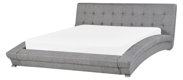 Vodní postel 160x200 cm šedá s příslušenstvím LILLE
